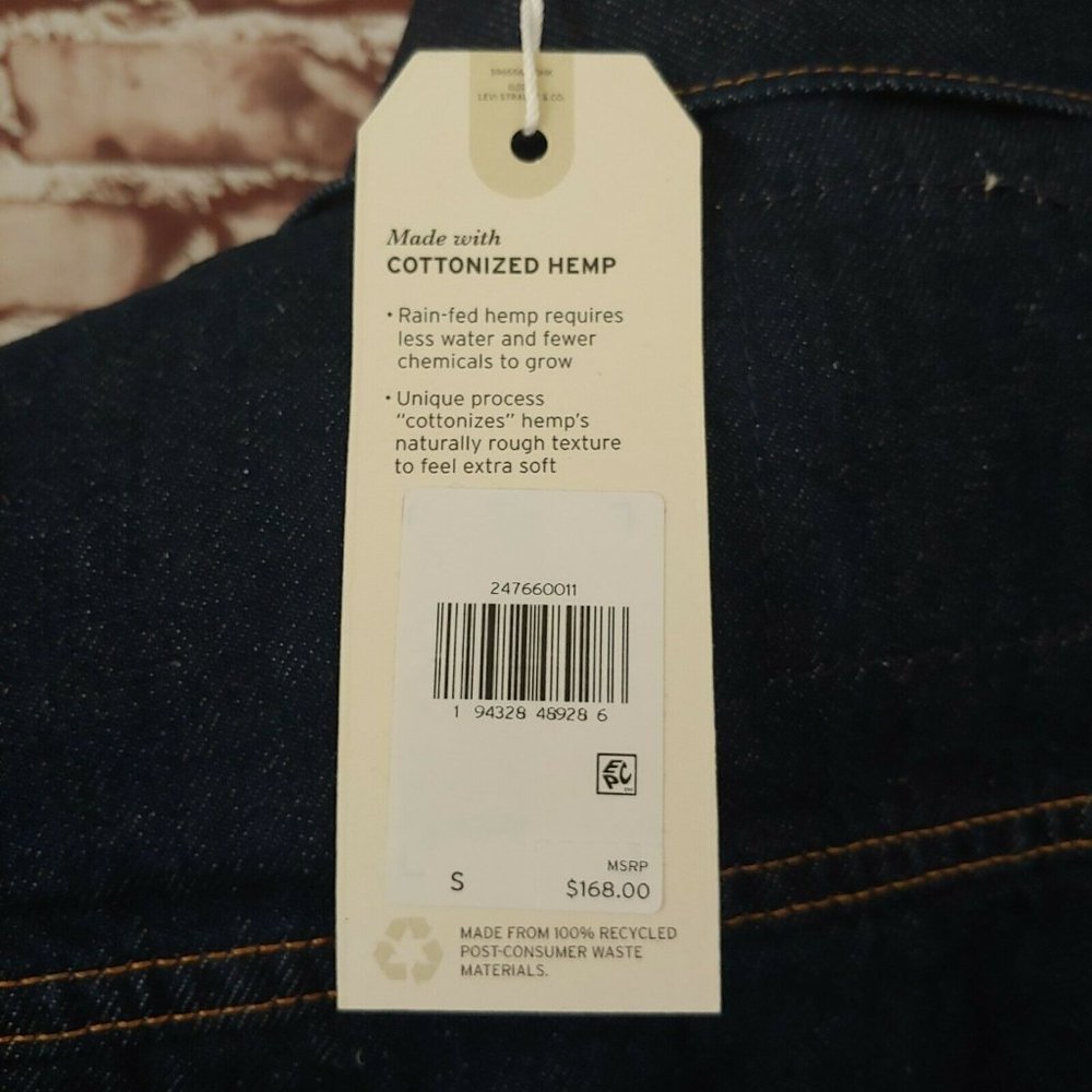 -SOLD- Levis Wellthread Trucker Denim Jacket Cottonized Hemp S 247660011 - Picture 4 of 5